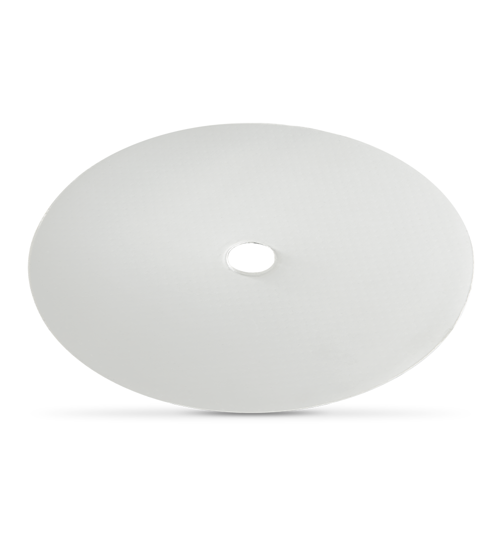 Discus membrane piece for lightning protection wire holders