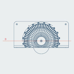 Technische Zeichnung Kieskorb Vario Fix